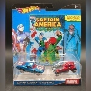 Hot Wheels Marvel 2015 Comic 2-Pack: Captain America vs Red Skull
